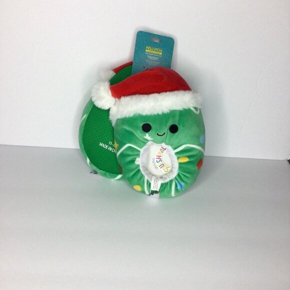 KellyToy Squishmallows Carol The Christmas Tree Kids‎ 11/12 Green Plush Slippers - Picture 3 of 5
